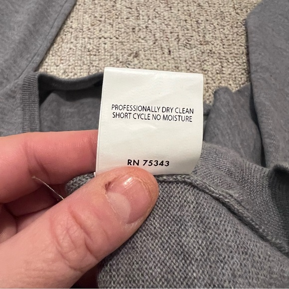 Lorenzo Magni Sweater Men's Large Gray V-Neck 100% Wool Made In Italy - Picture 4 of 9